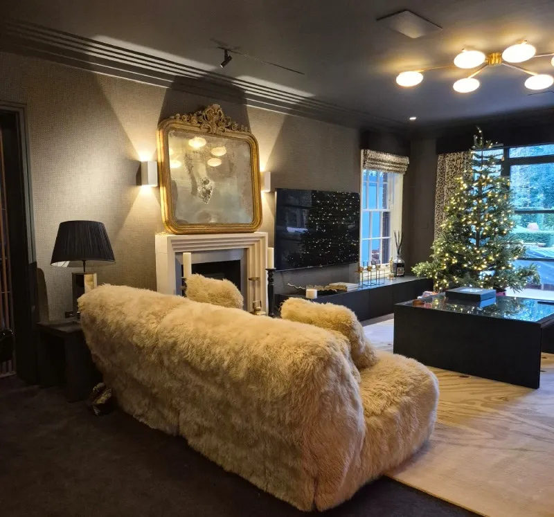 Living room after redecoration in Sunningdale