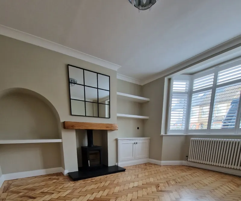 Living room after redecoration in Walton-on-Thames